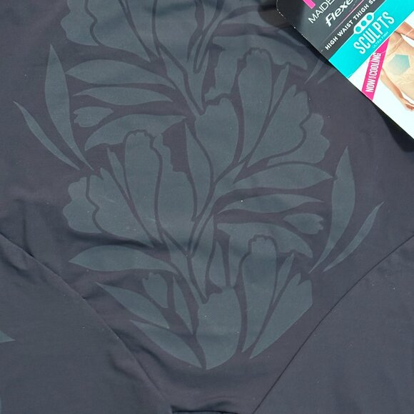 NWT Maidenform black Flexees Sz XL Sculpt High Waist Thigh slimmer shapewear. - Picture 2 of 7